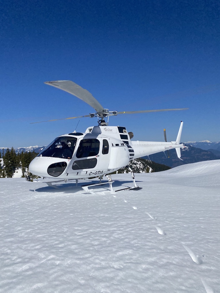 North Point AS350 on snow