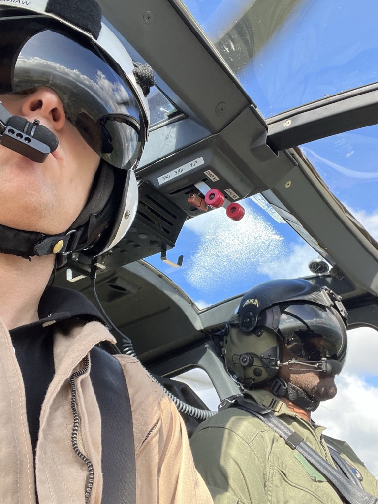 Two pilots in cockpit — type rating training